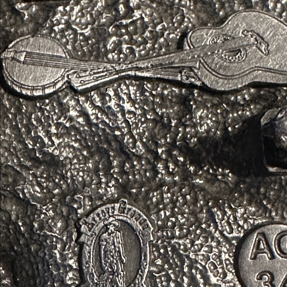 Brown tooled Leather western Belt with Country Music Buckle size 42 plus buckle - Picture 5 of 16